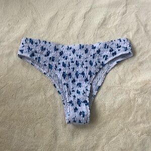 Blue and White Cheeky Bikini Bottoms